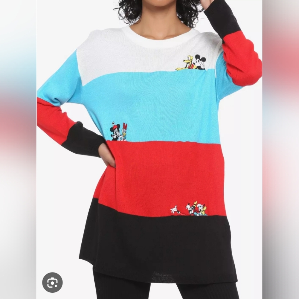 🖖 Disney 🖖 The Sensational Six Embroidered Colorblock Sweater